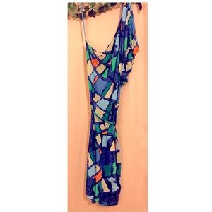 Geometric One Shoulder French Connection Dress